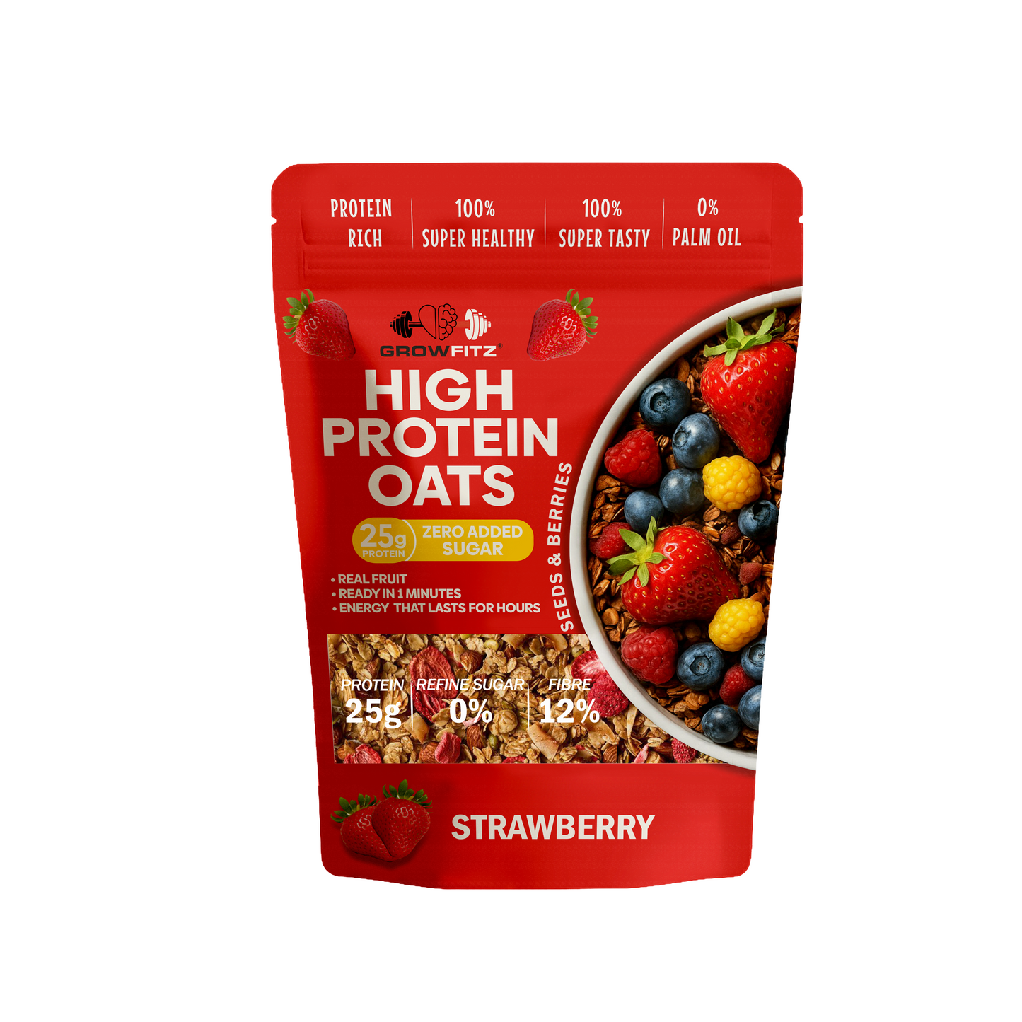Strawberry Oats | 25g High Protein | 800g