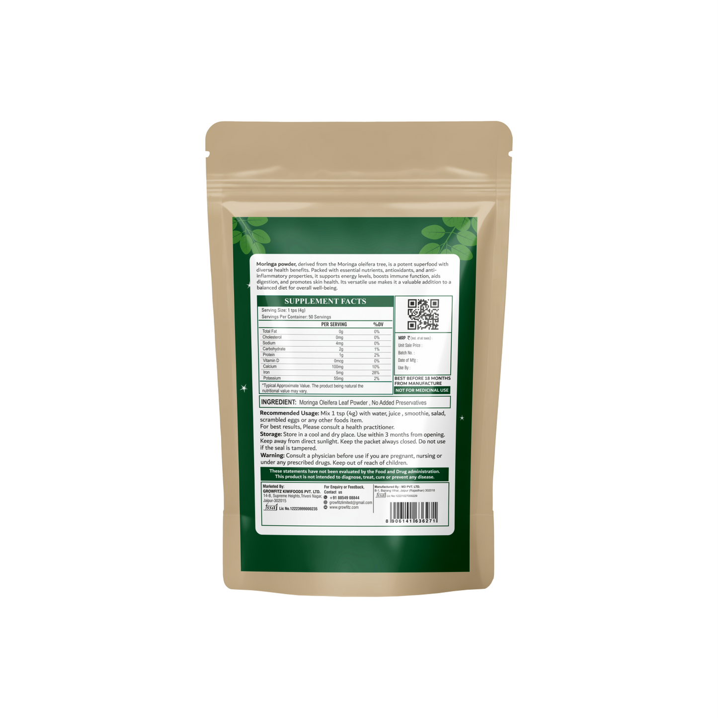 Moringa Powder | 100% Pure & Natural Superfood | 200g
