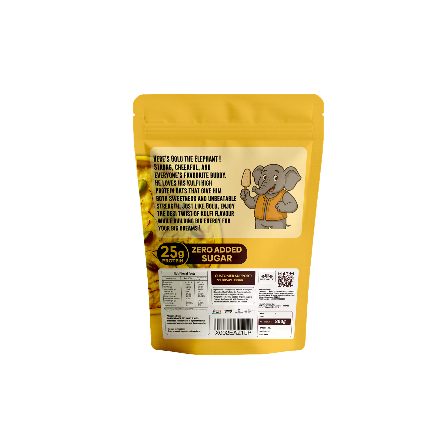 Kulfi Oats | 25g High Protein | 800g