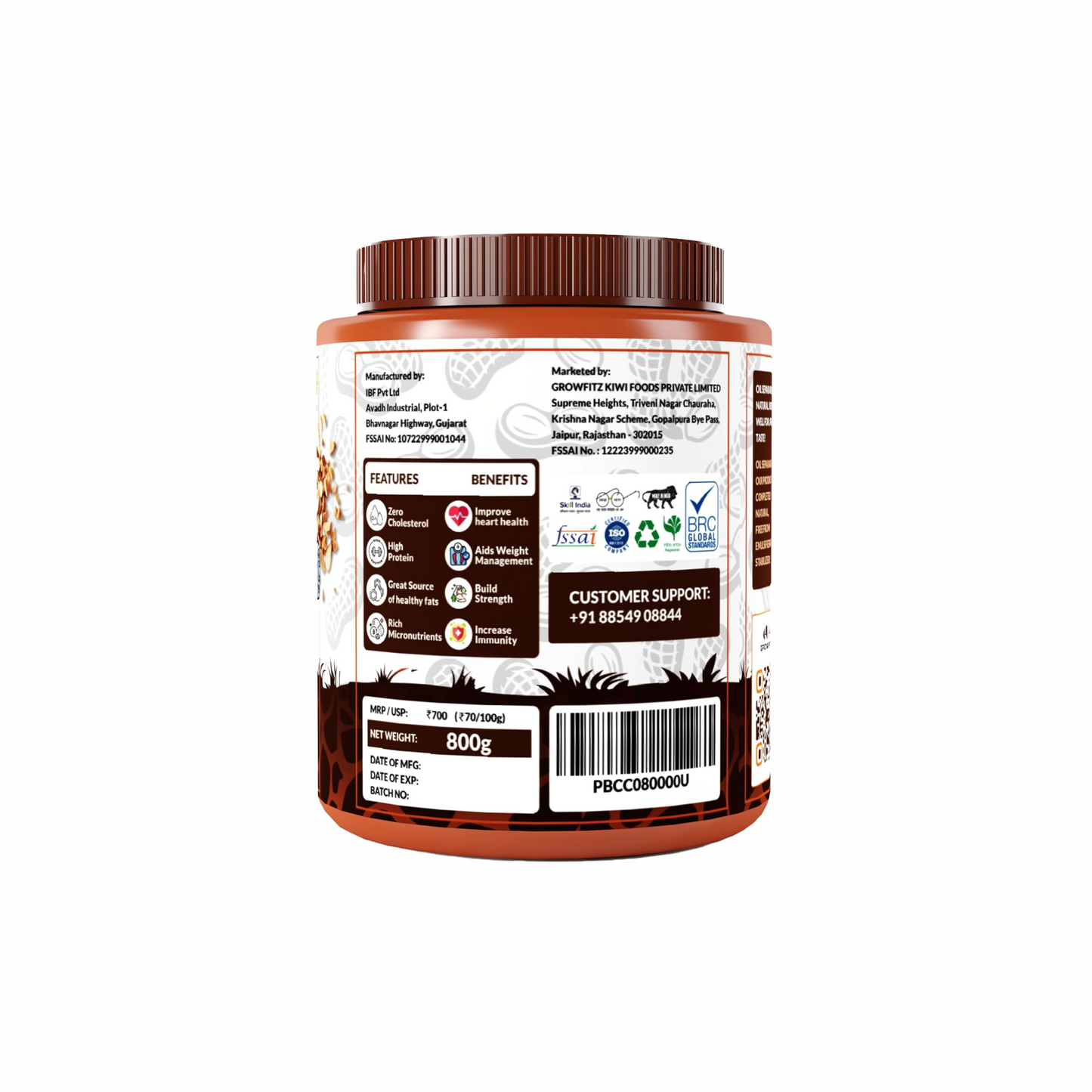 Chocolate Smooth Peanut Butter | 24g Protein | 800g
