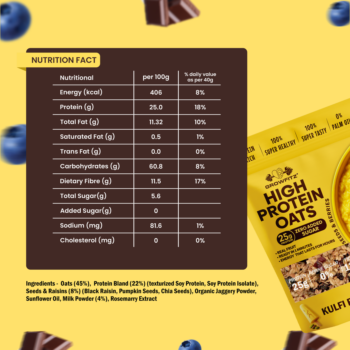 Kulfi Oats | 25g High Protein | 800g
