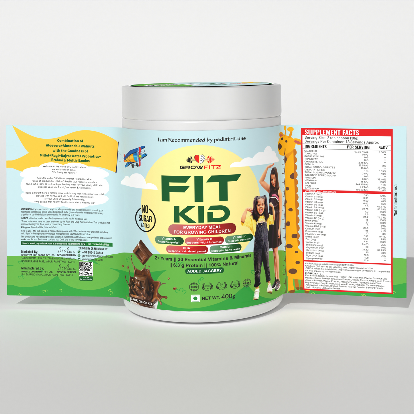 FitKid | Chocolate Flavor | Everyday Meal for Kids | 400g