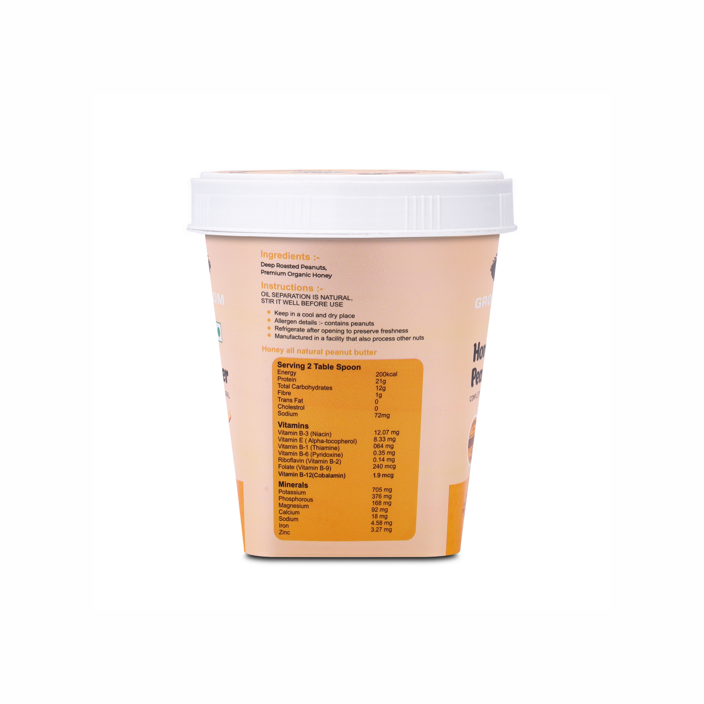 Honey Peanut Butter | 21g Protein | 500g Jar