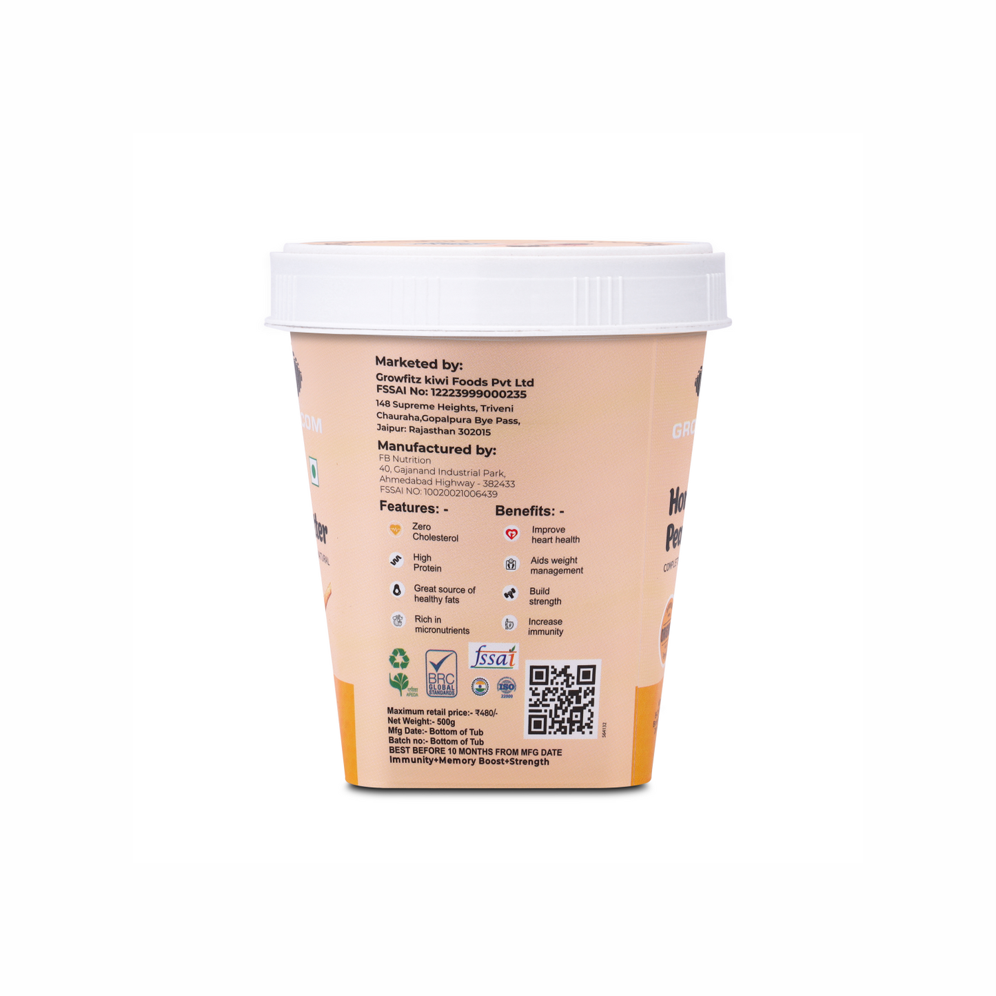 Honey Peanut Butter | 21g Protein | 500g Jar