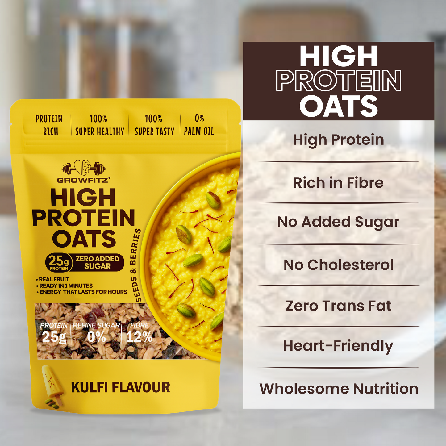 Kulfi Oats | 25g High Protein | 800g