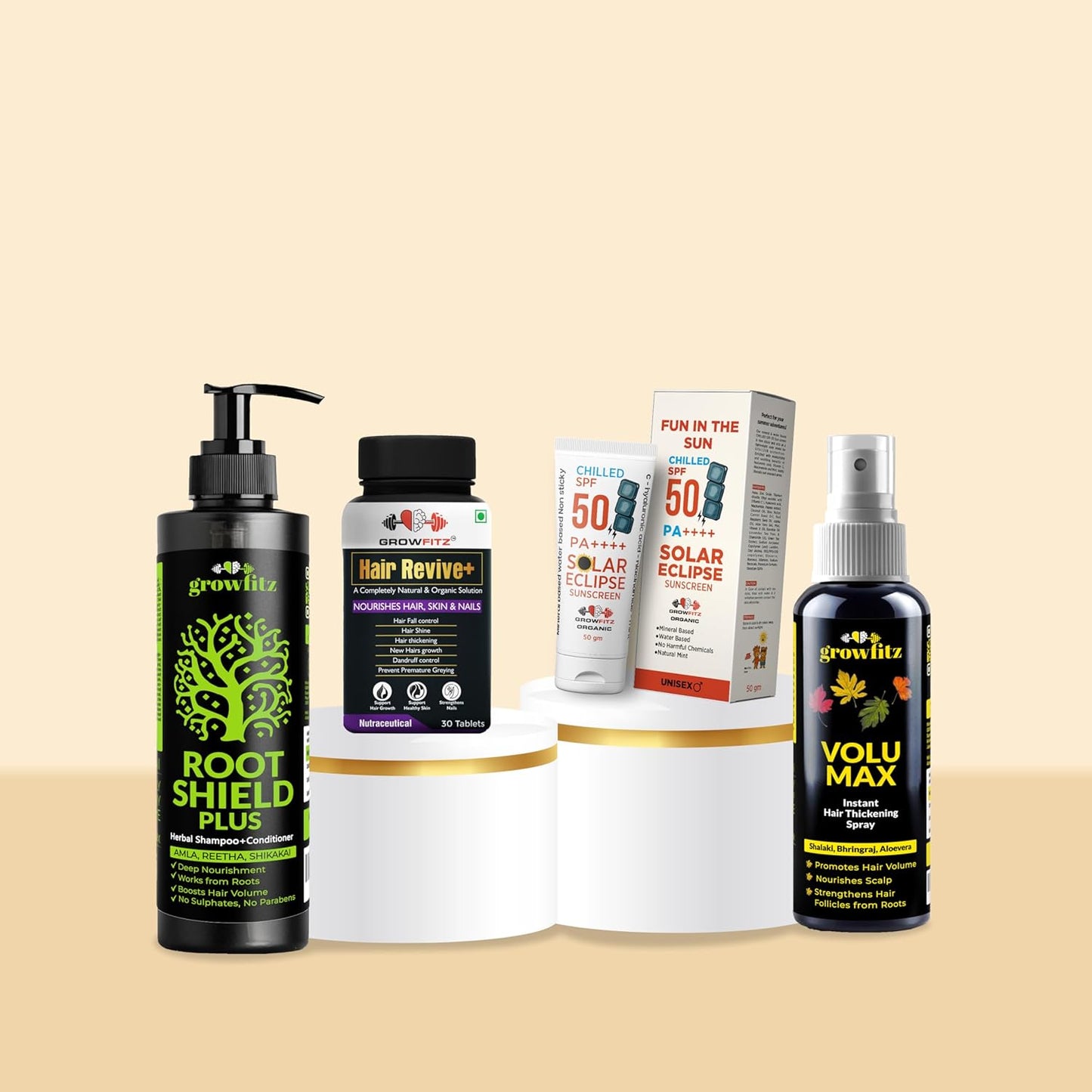 Growfitz Ultimate Rakhi Gift Hamper | Haircare, Peanut Butter, Trail Mix, Fitkeen & More | Healthy & Pampering Combo