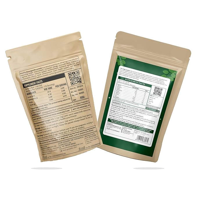 Growfitz Superfood Combo | Ashwagandha & Moringa | 430g
