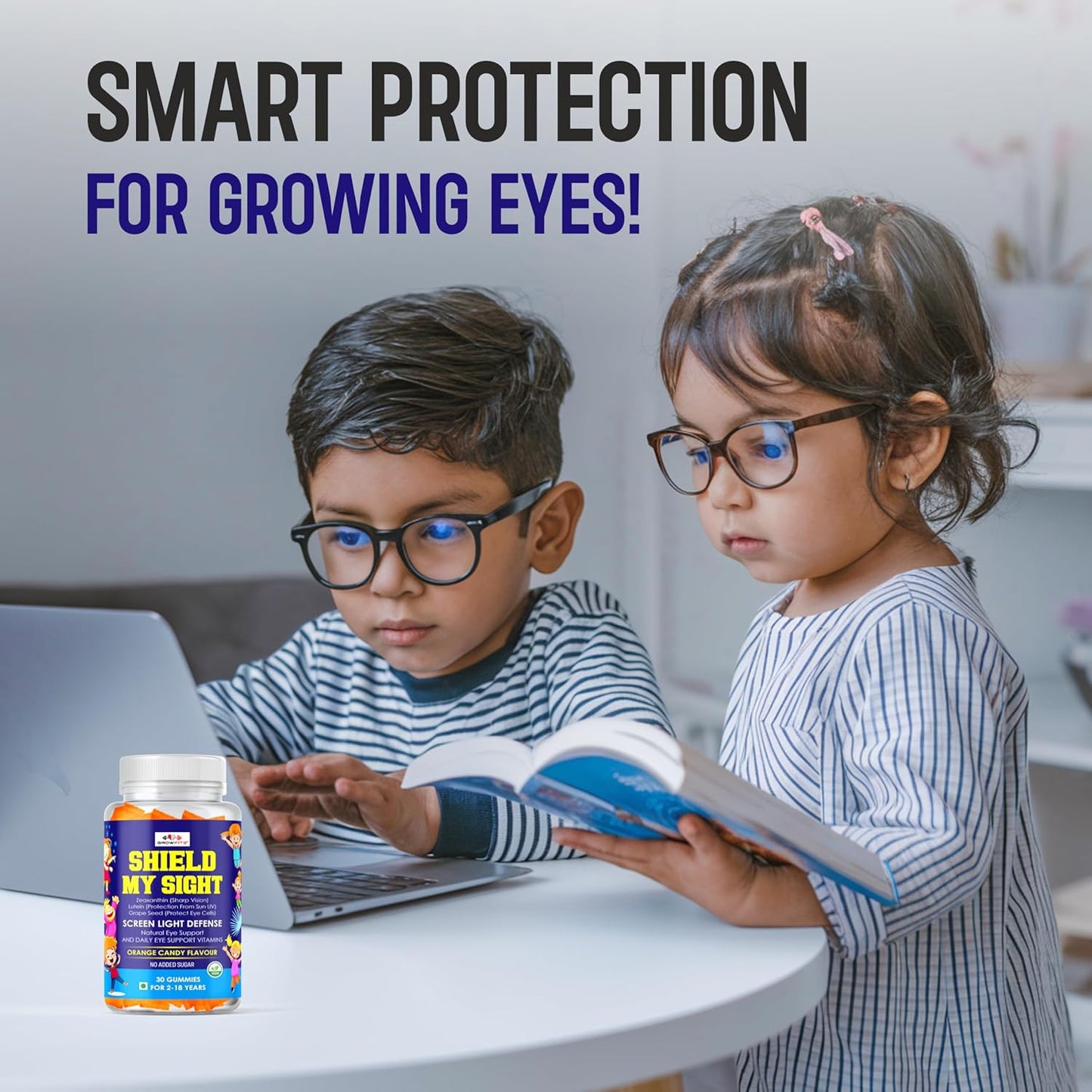 Growfitz Shield My Sight β Eye Health Gummies | 30 Gummies | Vegan | No Added Sugar