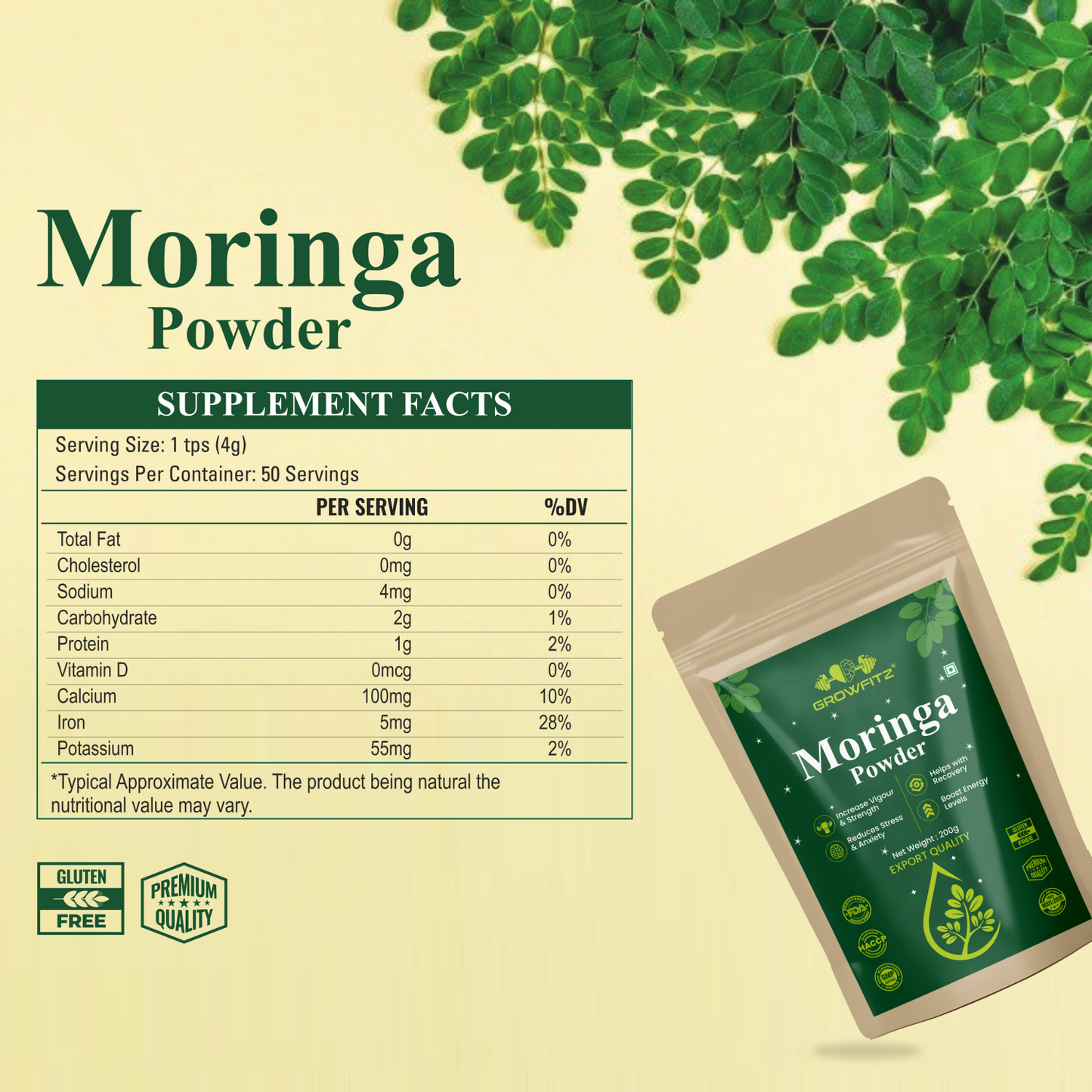 Moringa Powder | 100% Pure & Natural Superfood | 200g