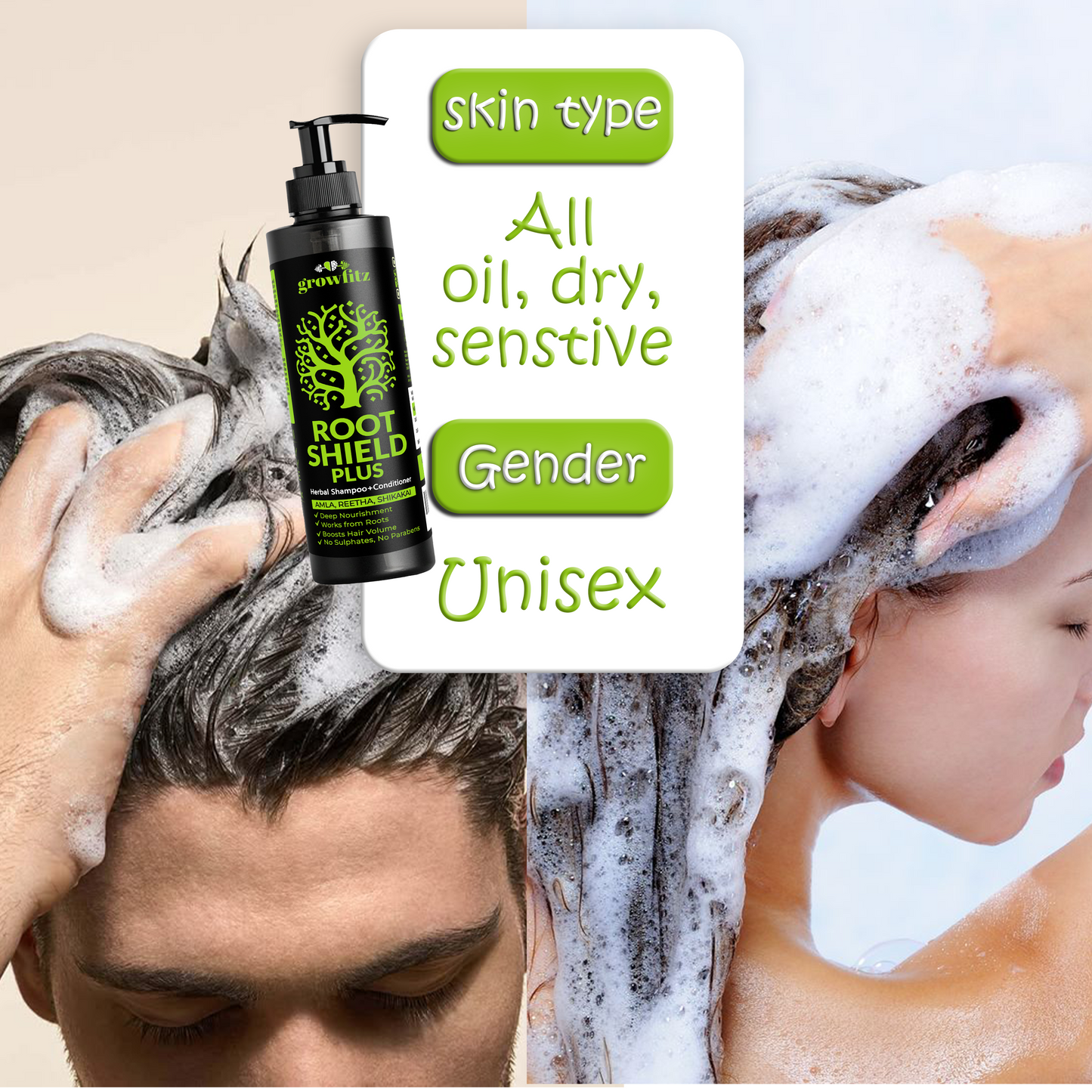 Organic Herbal Shampoo | For All Hair Types