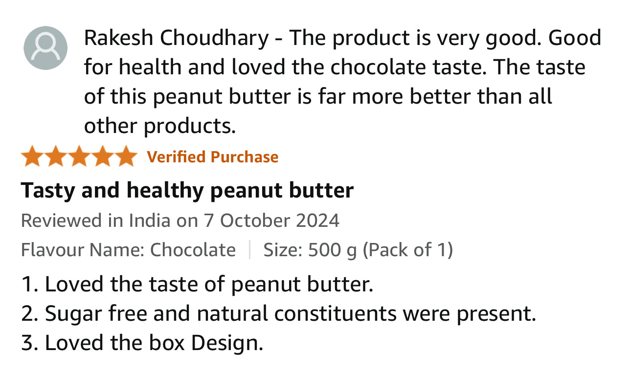 Growfitz Peanut Butter: Chocolate Flavour (High Quality) 400GM