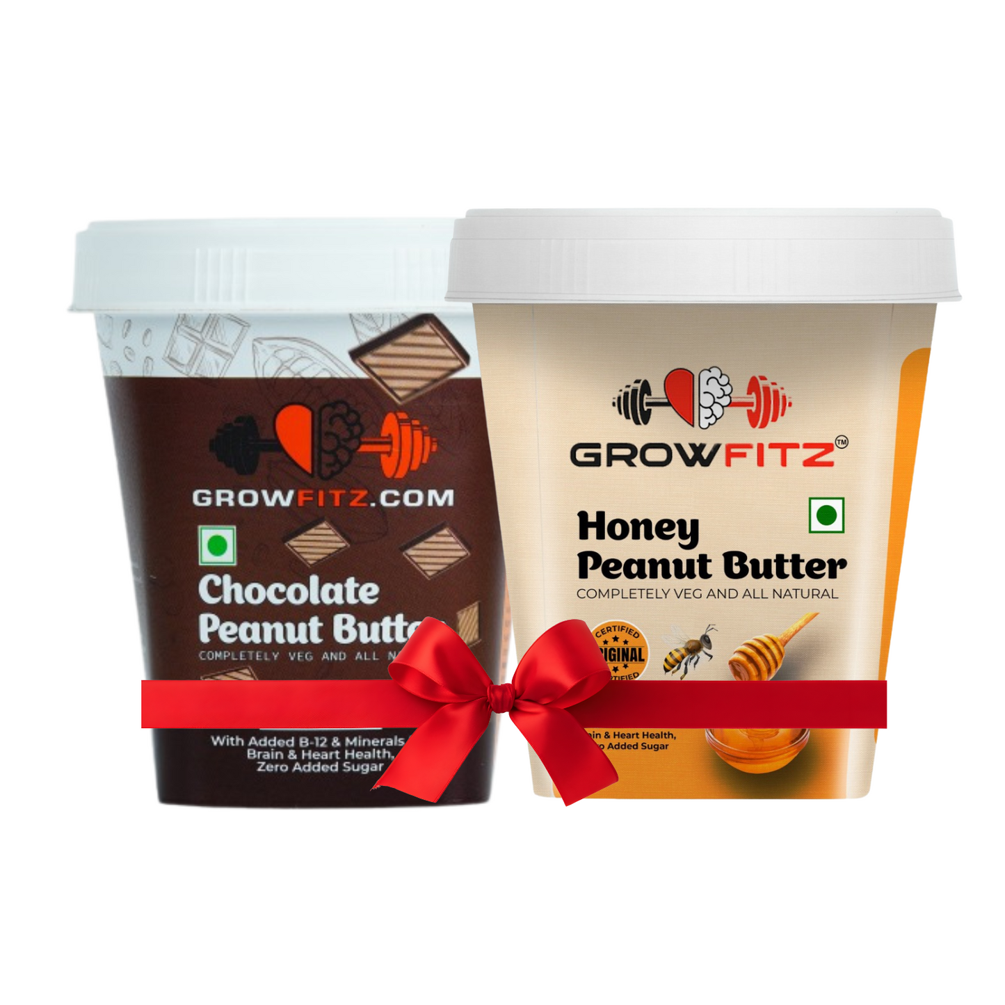 Natural Honey & Chocolate Peanut Butter | 21g High Protein | 400gram | Combo