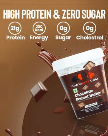 Natural Honey & Chocolate Peanut Butter | 21g High Protein | 400gram | Combo