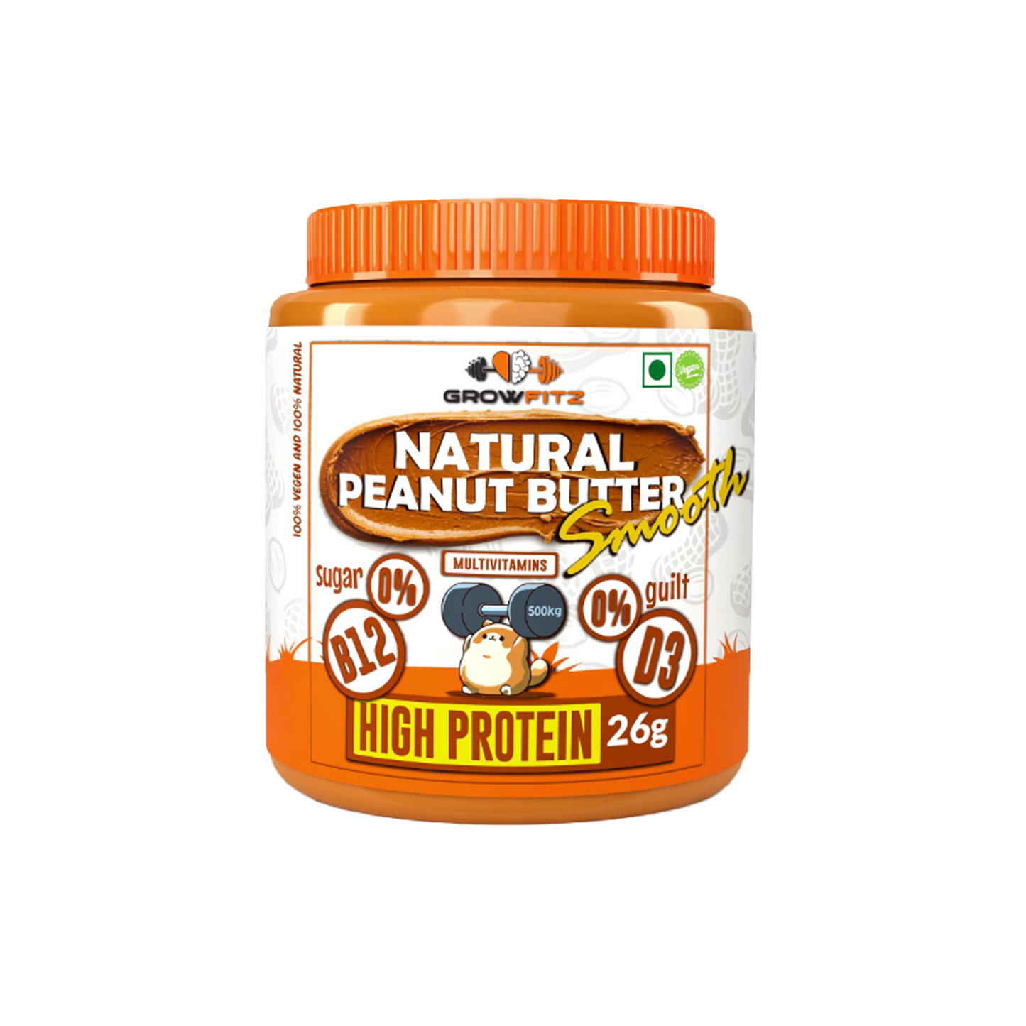 Natural Smooth Peanut Butter | 26g Protein | 800g