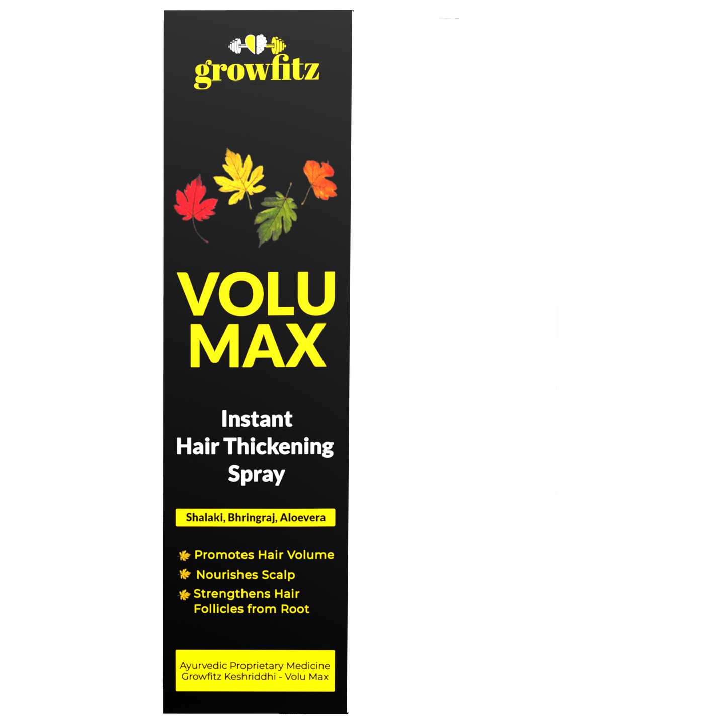 Growfitz VOLU MAX | Herbal Hair Thickening Spray