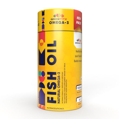 Growfitz Fish Oil :High Quality Fish Oil || For Healthy Heart,Skin & Overall Health