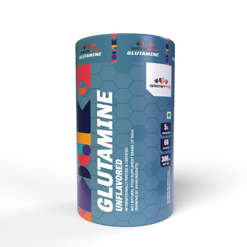 Growfitz L- Glutamine :High Quality L-Glutamine || For Instant Muscle Recovery & Workout Optimisation