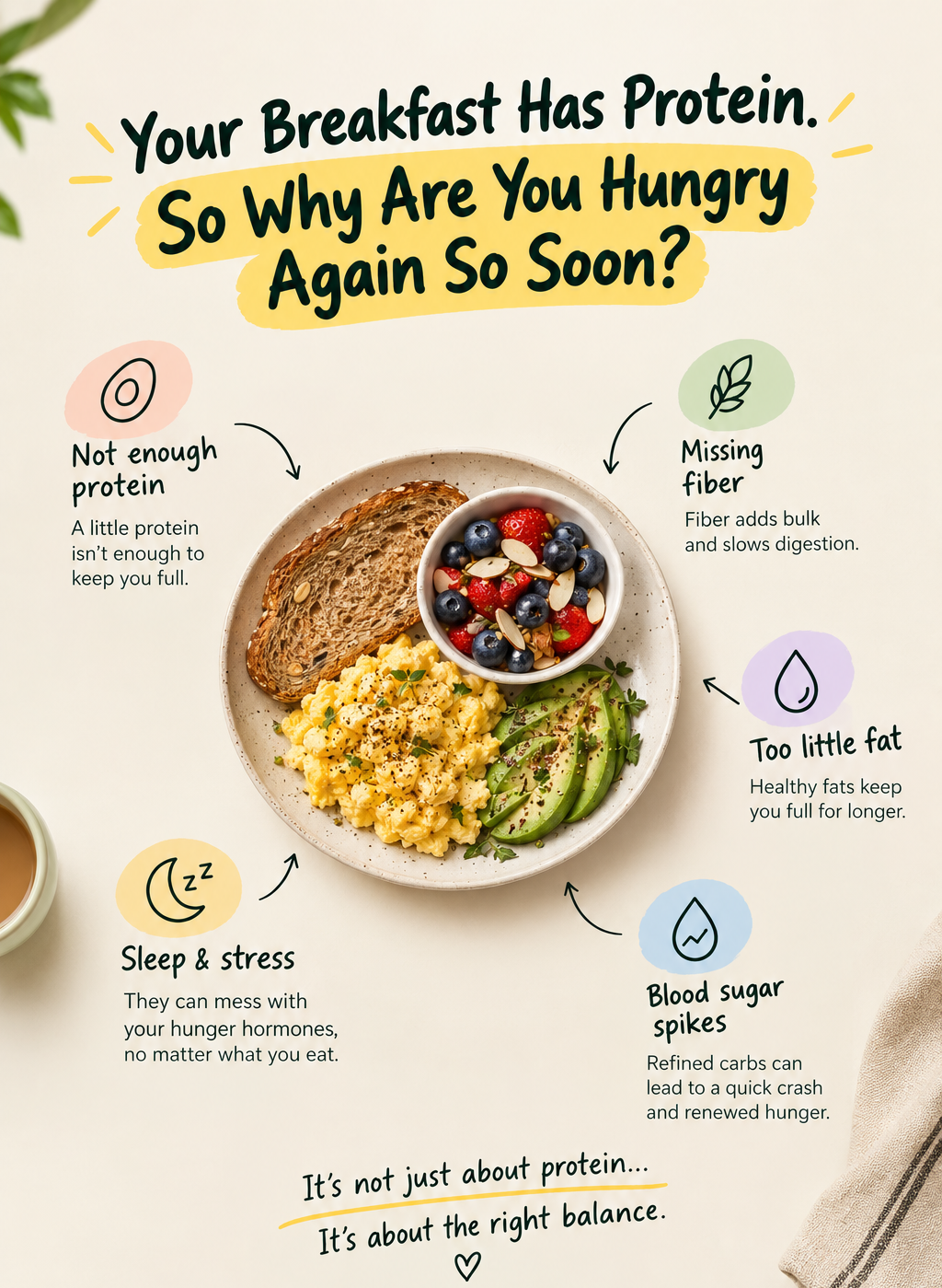 Protein Breakfast Still Leaves You Hungry? Here's Why