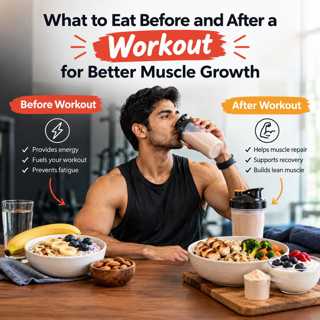 What to Eat Before and After a Workout for Better Muscle Growth