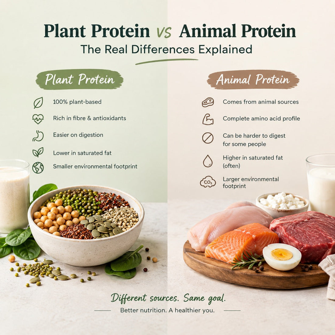 Plant Protein vs Animal Protein: The Real Differences Explained
