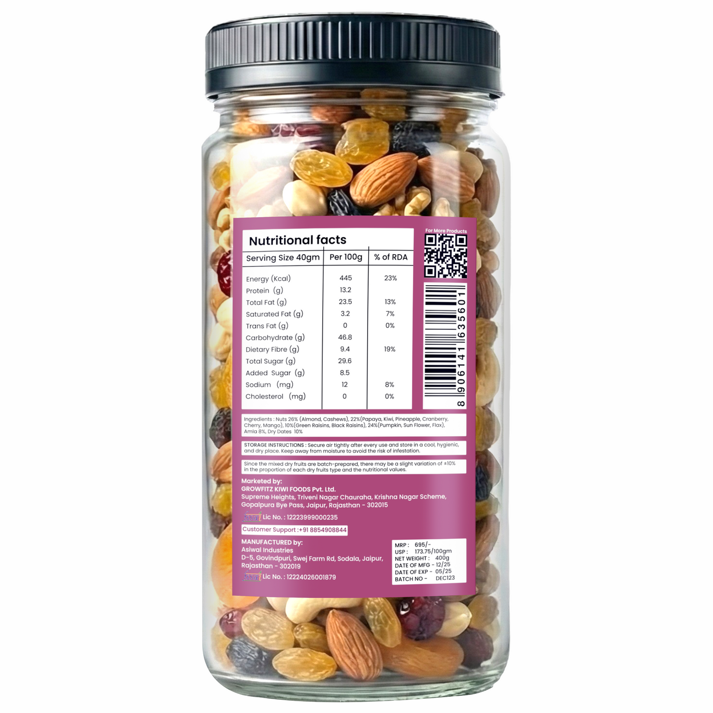 Dry Fruits | Premium Trail Mixed | 400g
