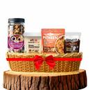 Growfitz Corporate Gift Combo | Dry Fruits + Honey Peanut Butter + Fitkeen + Chocolate Peanut Butter | Healthy Gifting for Employees & Clients
