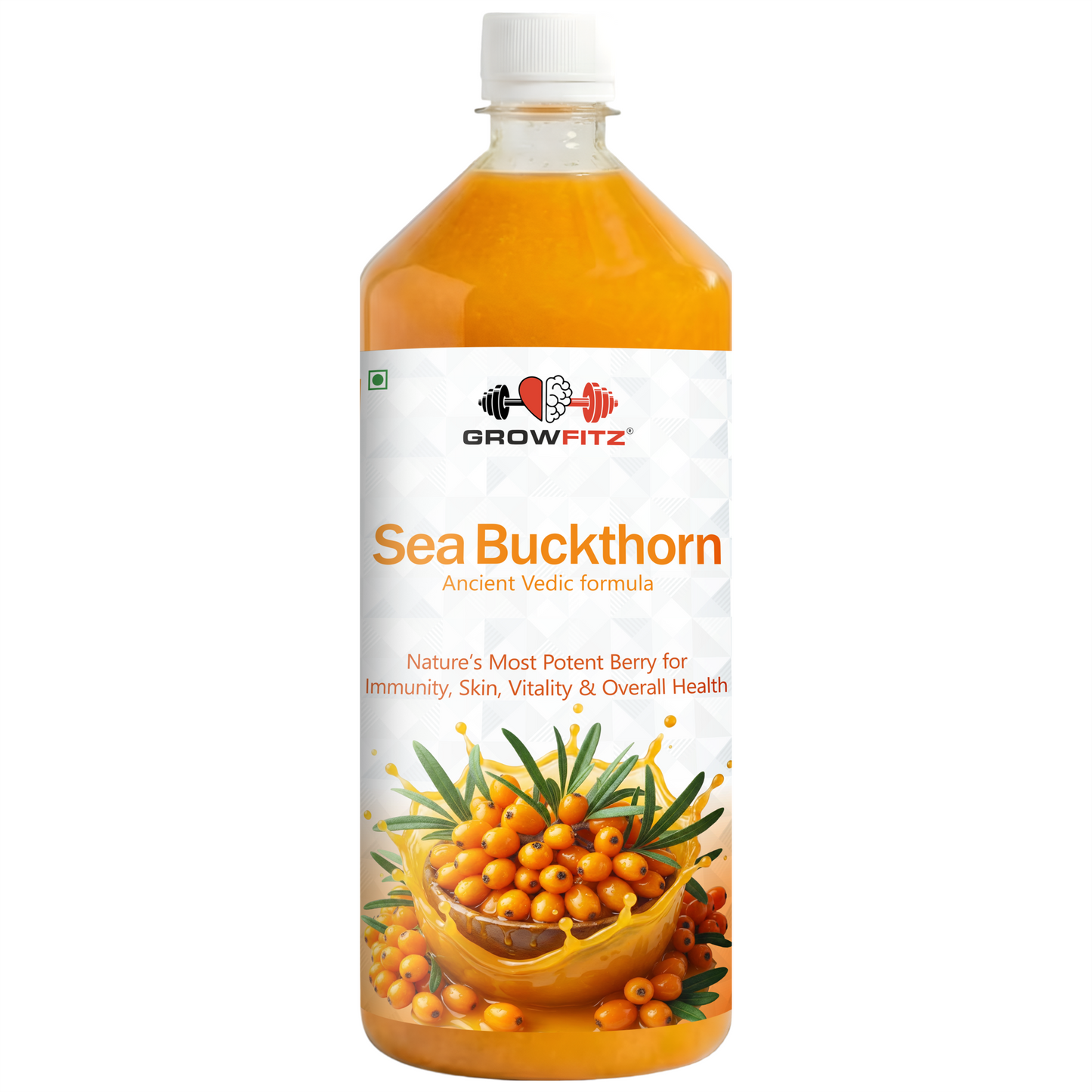 Himalayan Sea Buckthorn Pulp Juice | Natural Vitamin C, Omega 3 6 7 9, Antioxidants | Immunity, Skin Glow & Gut Health Support | 1L