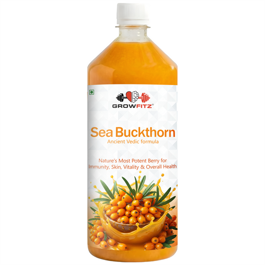 Himalayan Sea Buckthorn Pulp Juice | Natural Vitamin C, Omega 3 6 7 9, Antioxidants | Immunity, Skin Glow & Gut Health Support | 1L