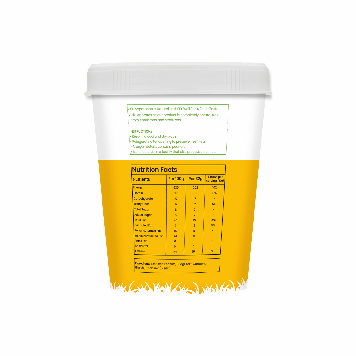 Elaichi Peanut Butter | 27g Protein | 400gm