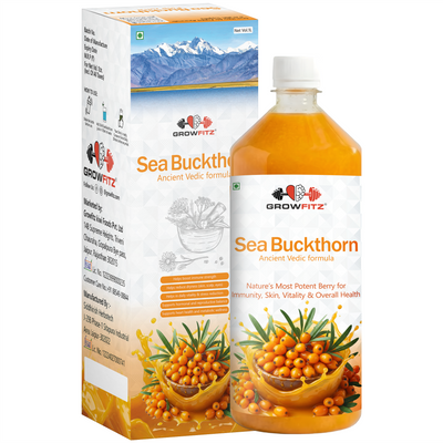 Himalayan Sea Buckthorn Pulp Juice | Natural Vitamin C, Omega 3 6 7 9, Antioxidants | Immunity, Skin Glow & Gut Health Support | 1L