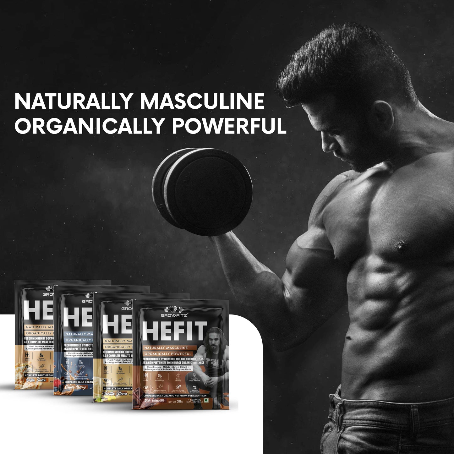 Hefit | Plant Protein – 4 Flavours | 30g x 16 Pouches