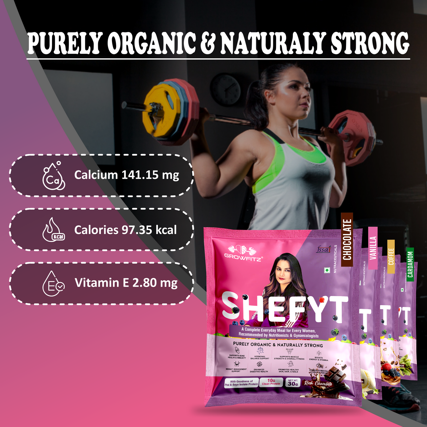 Shefit | Plant Protein - 4 Flavours | 30g x 8 Pouches