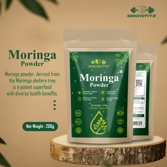 Growfitz Moringa Powder | 100% Pure & Natural Superfood | 200g Each