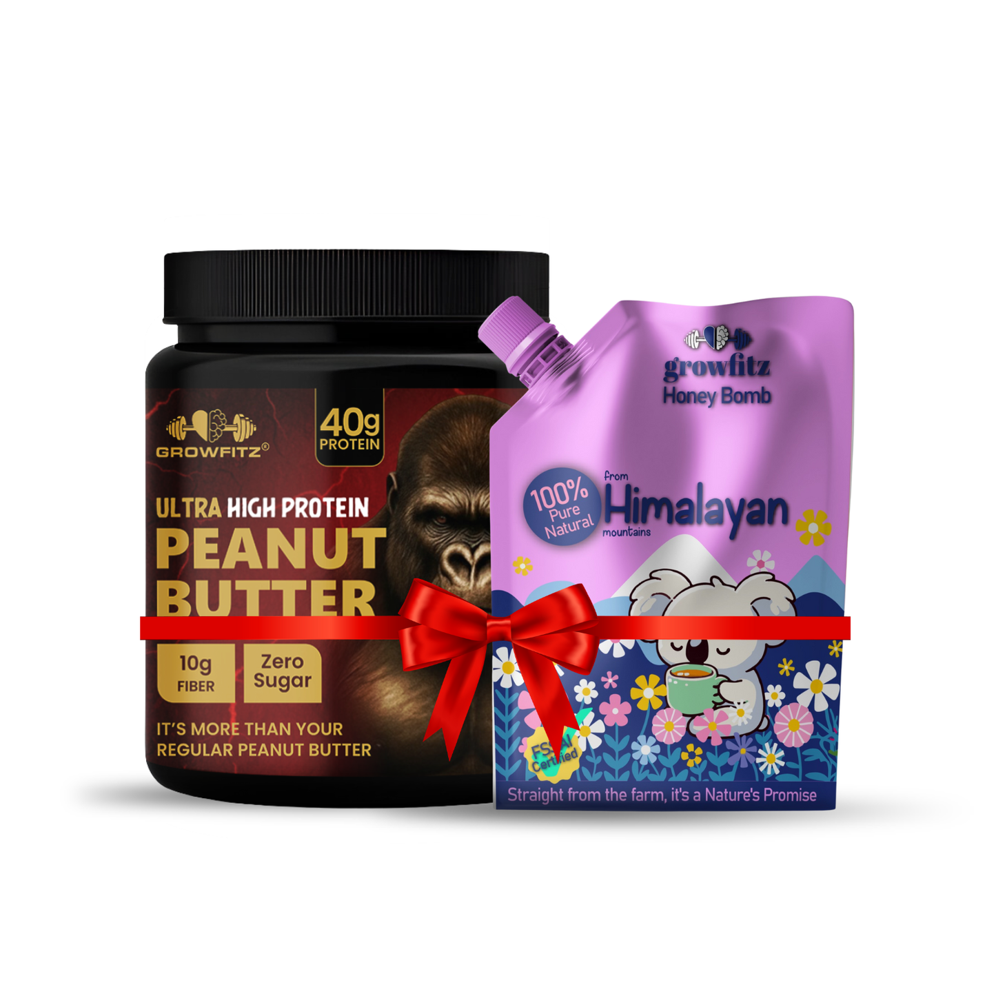 Ultra High Protein Peanut Butter with Honey from Himalayan Mountains | Combo | 900gm