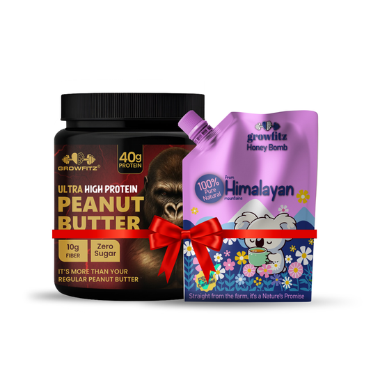 Ultra High Protein Peanut Butter with Honey from Himalayan Mountains | Combo | 900gm