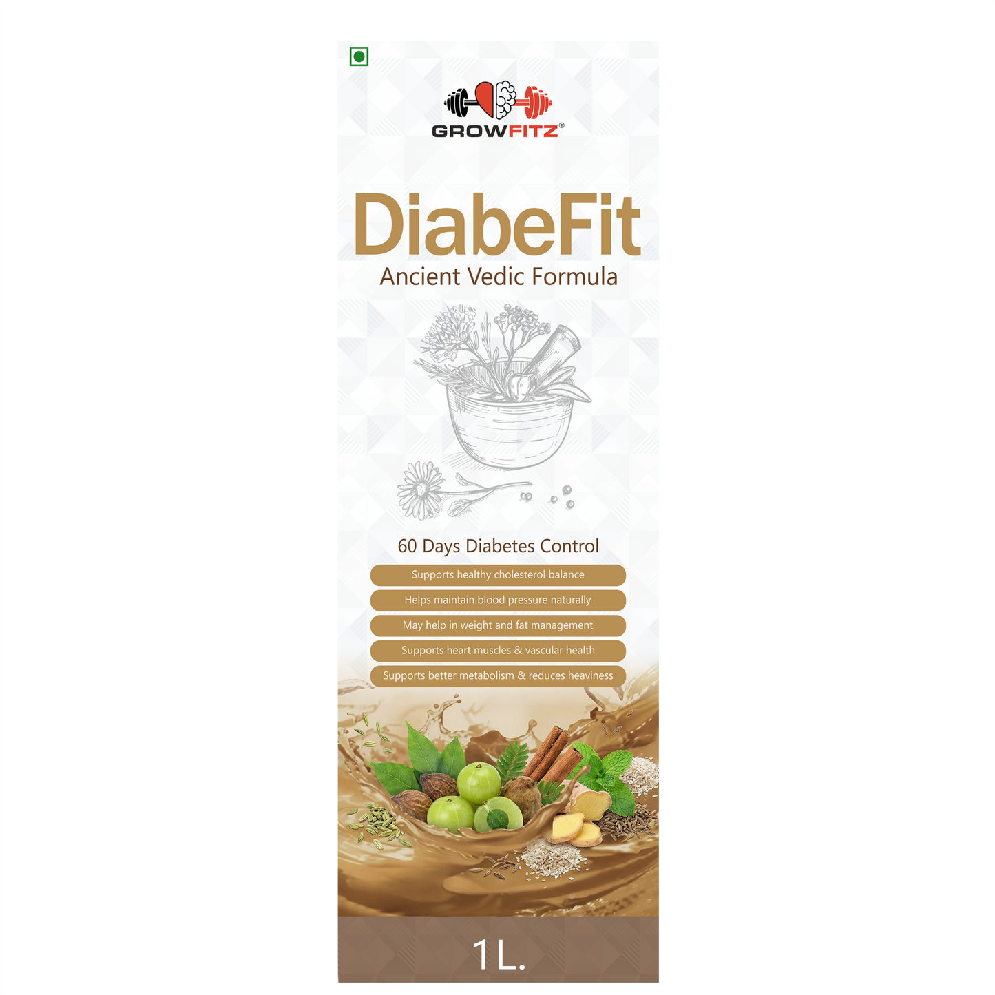 DiabeFit | For Blood Sugar Balance & Metabolic Support | Herbal Juice | 1L