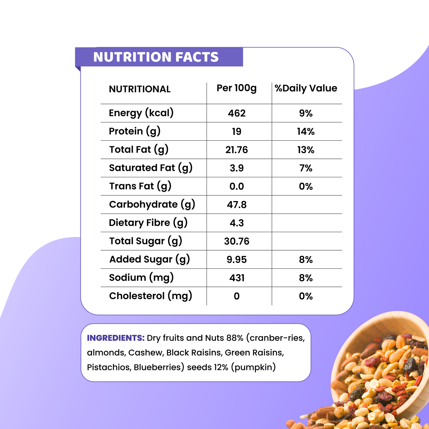 Dry Fruits | Premium Trail Mixed | 400g