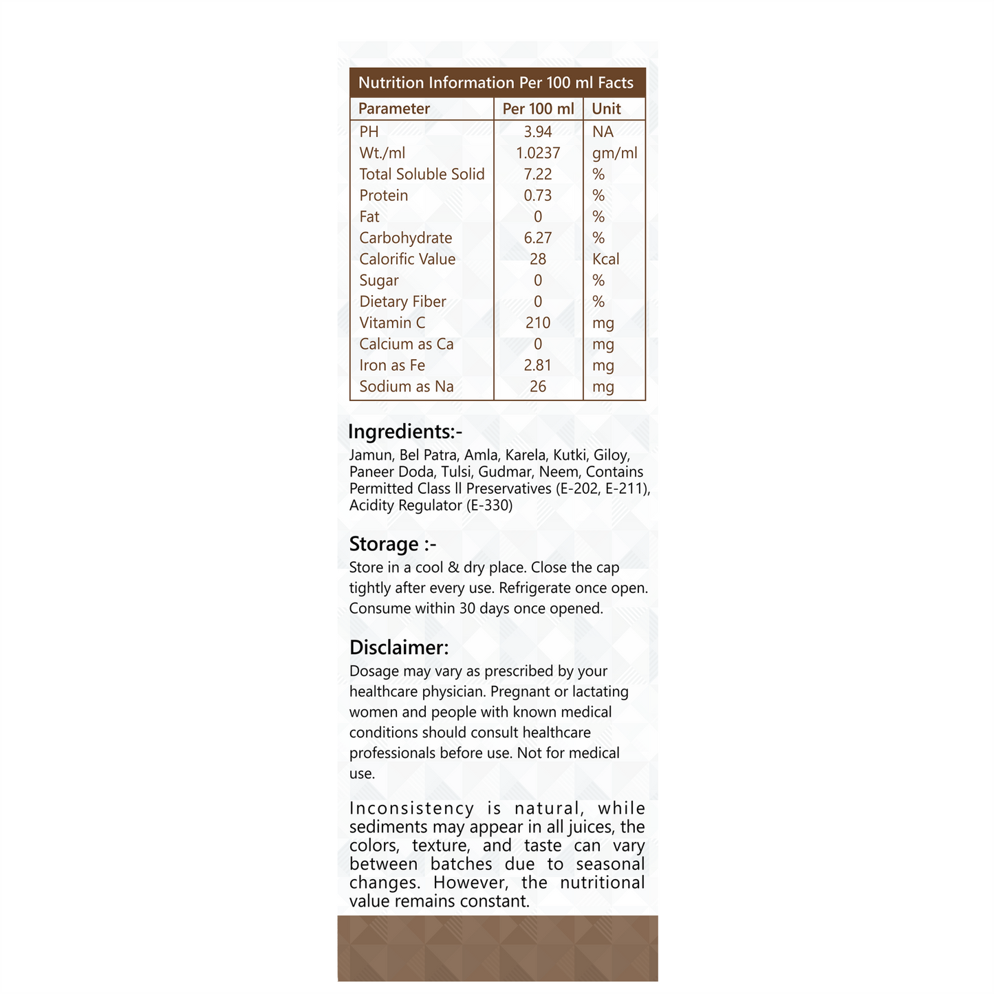 DiabeFit | For Blood Sugar Balance & Metabolic Support | Herbal Juice | 1L