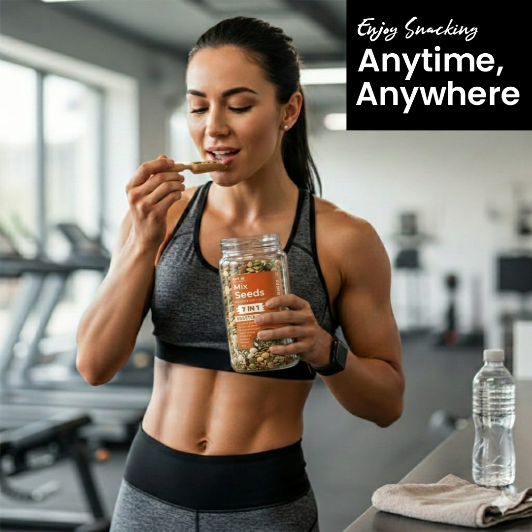 7-in-1 Roasted & Salted Seed Mix 500g | High Protein (24.4g) & Fiber | Superfood Snack & Healthy Diet