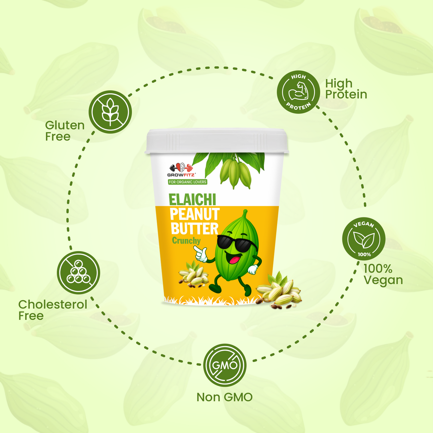 Elaichi Peanut Butter | 27g Protein | 400gm