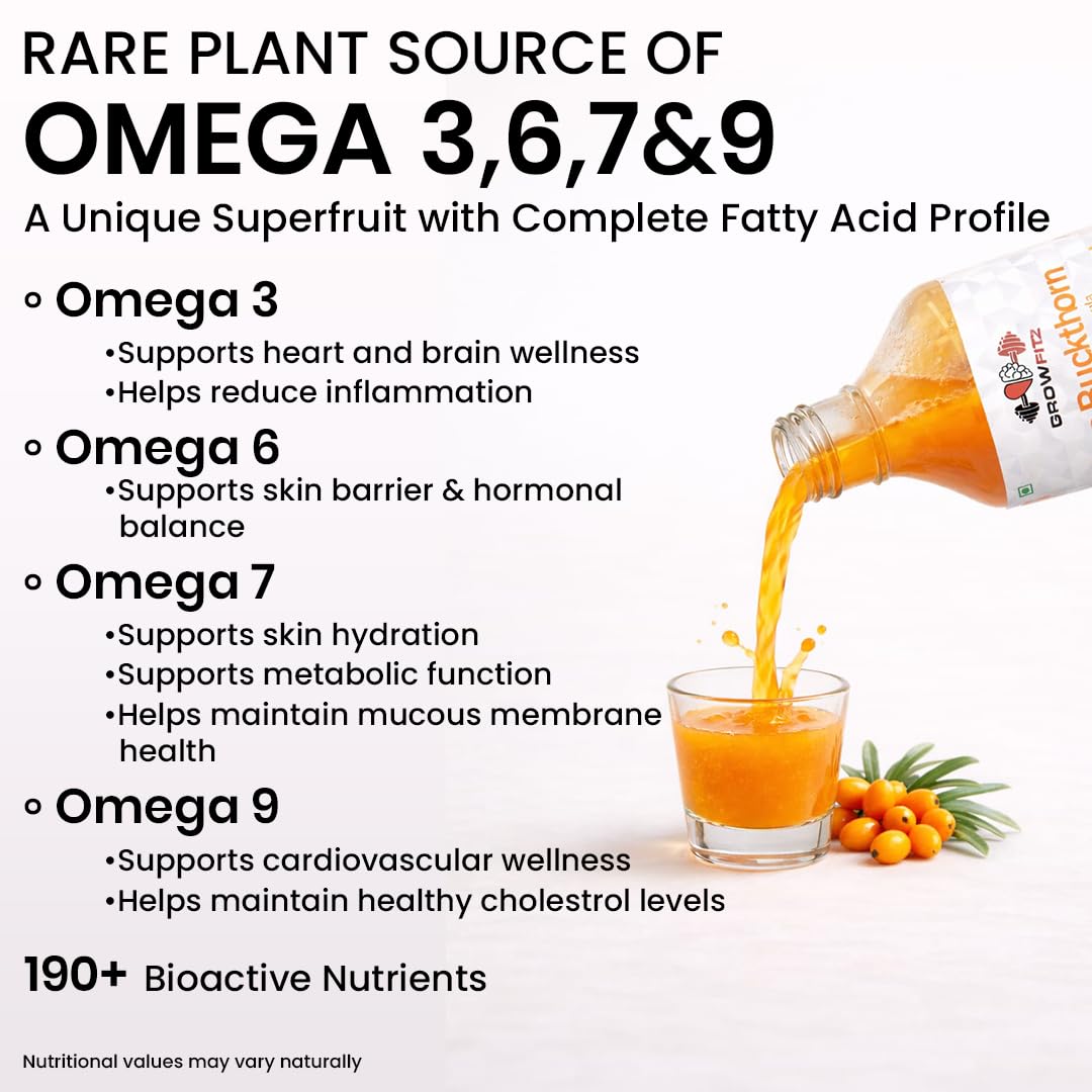 Himalayan Sea Buckthorn Pulp Concentrate 500 ML | Cold-Pressed | Makes 80 Glass, Natural Vitamin C, Omega 3 6 7 9, Antioxidants | Immunity, Skin Glow & Gut Health Support | Seabuckthorn Juice