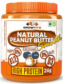 Growfitz Buy 1 Get 1 - Peanut Butter Smooth 800g Combo Pack | Free Natural Vedodent Ayurvedic Toothpaste