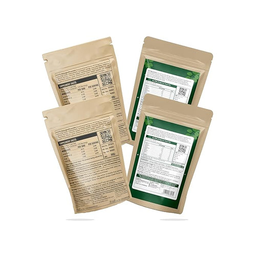 Growfitz Moringa & Ashwagandha Powder – Pack of 4 | Immunity + Stress Relief Combo | 100% Natural