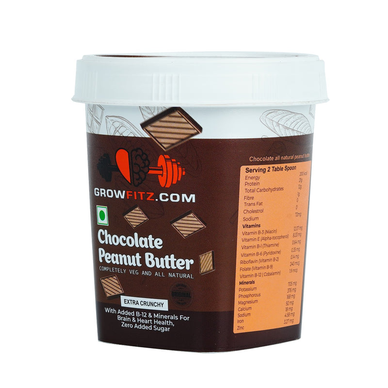 Growfitz Peanut Butter: Chocolate Flavour (High Quality)