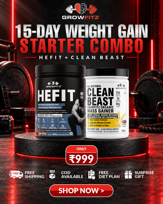 Weight Gain Combo for Him : Hefit + Mass Gainer + Free Diet Plan & Surprise Gift