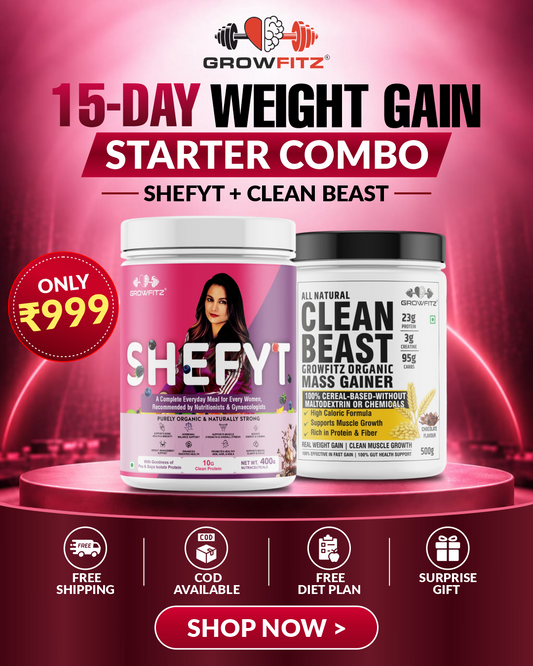 Weight Gain Combo for Her : Shefit + Mass Gainer + Free Diet Plan & Surprise Gift