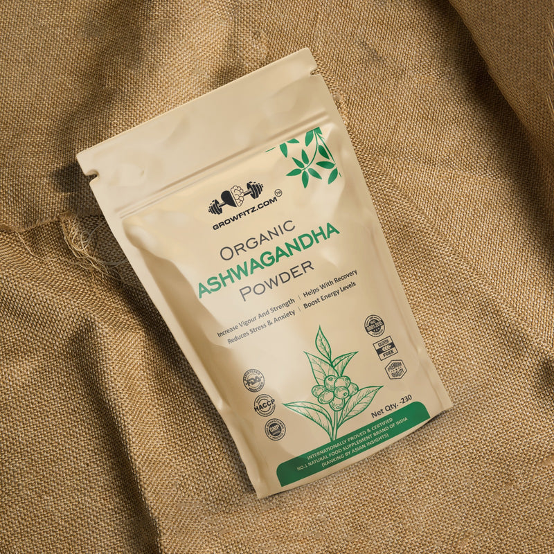 Growfitz Ashwagandha : Organic || Obtained from Roots