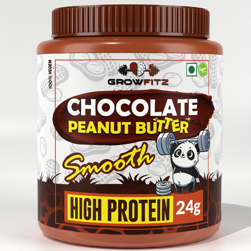 Growfitz Peanut Butter REAL Chocolate Browny - SMOOTH 800g | Highest Quality