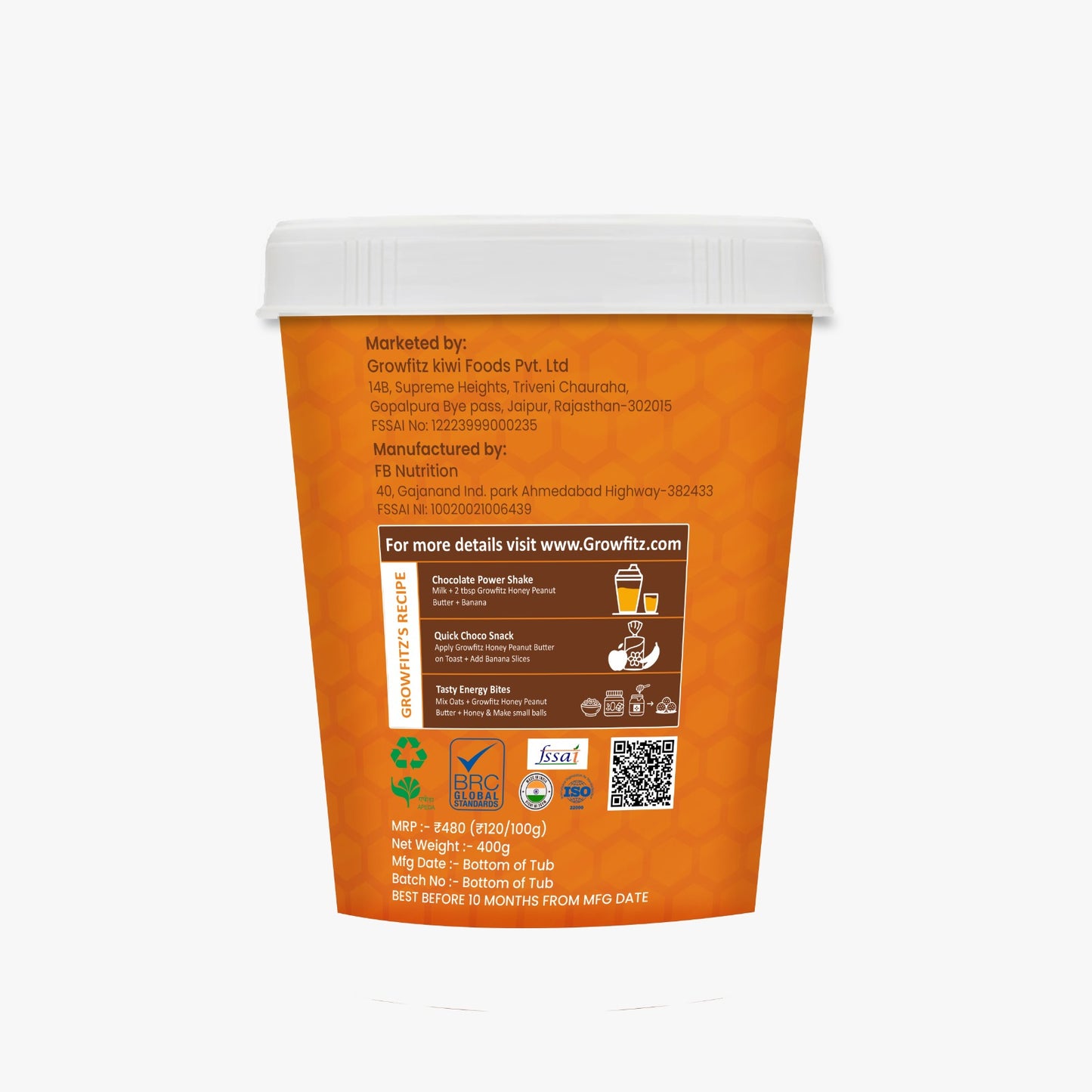 Honey Peanut Butter | 21g Protein | 400g Jar